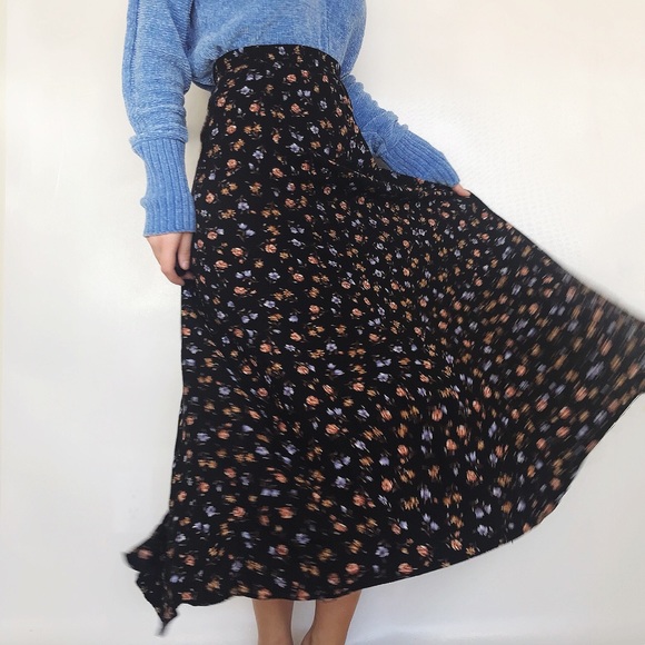 ❌SOLD❌ 2000s floral midi skirt - Picture 1 of 6